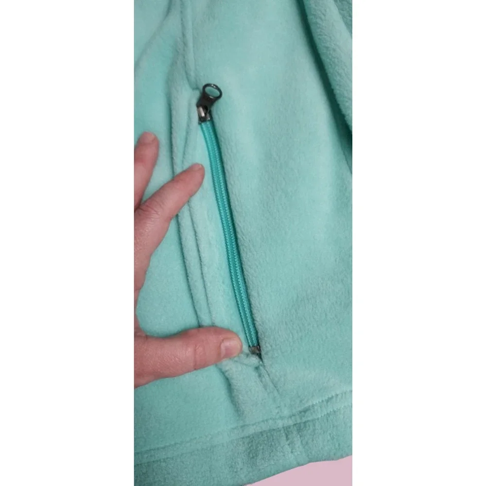 Columbia Full Zip Fleece Jacket Light Blue Size 18-20 (XL) in Girls No Hood